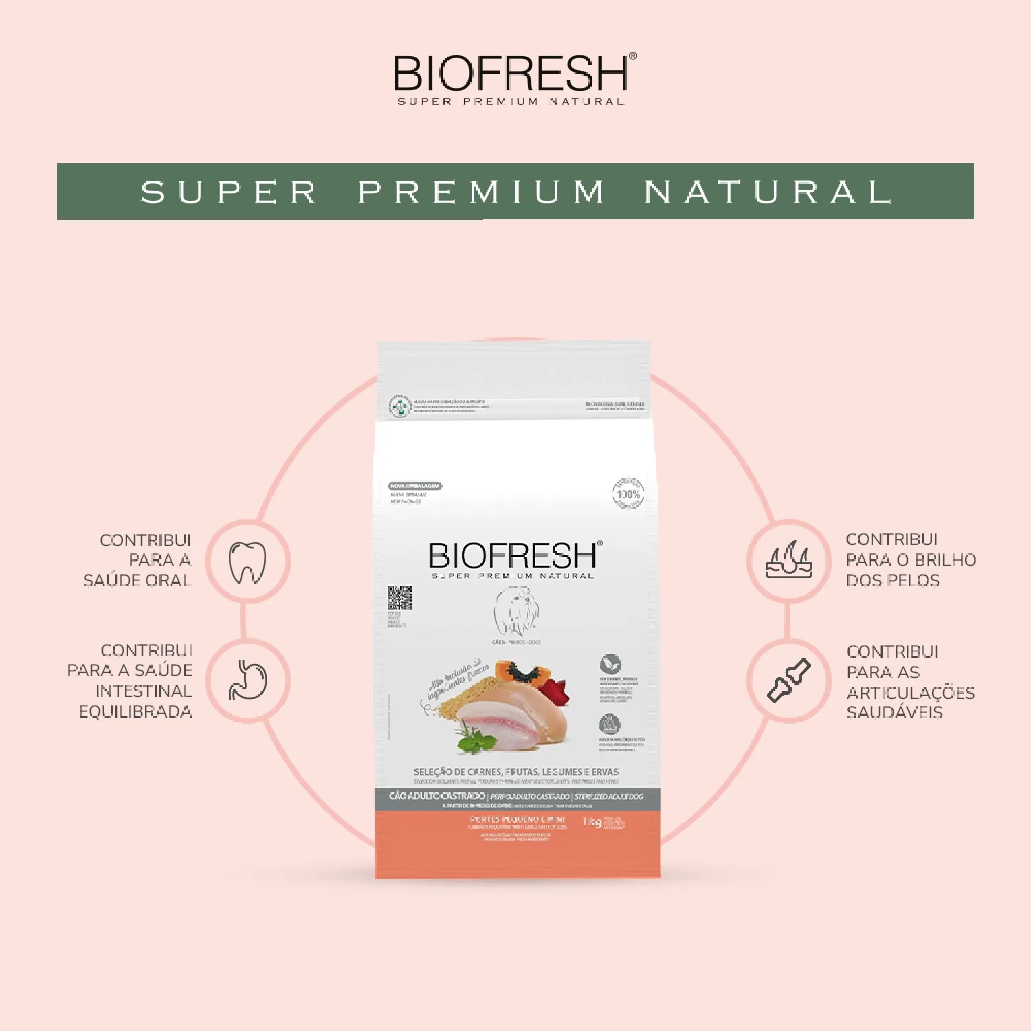 Ração Biofresh Cães Castrados Raças Pequenas e Minis